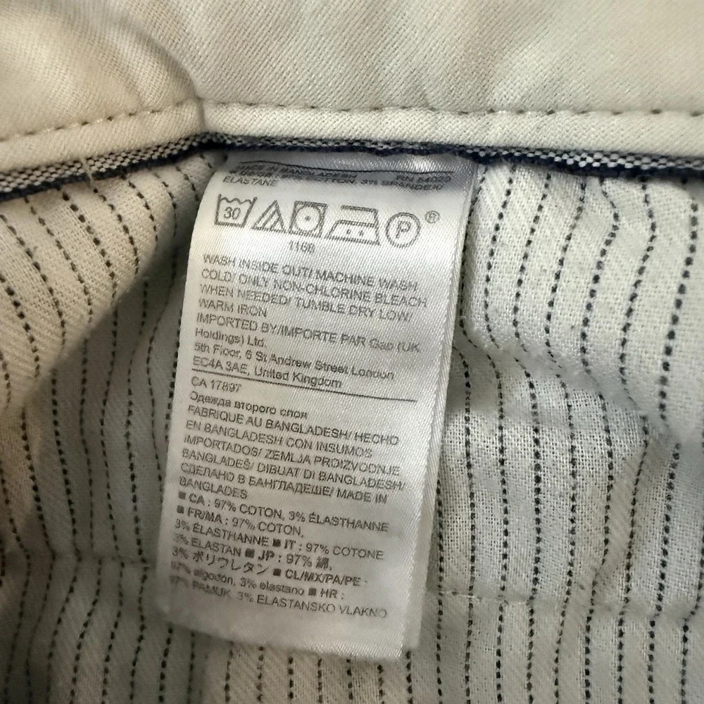 Banana Republic Aiden Men's Green Chino Cotton Shorts Button Pockets Sz‎ 33
